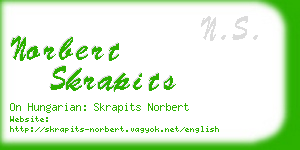 norbert skrapits business card